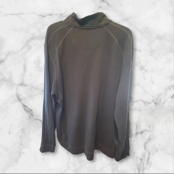 Mens Calvin Klein Quarter Zip Sweater Pullover Black XL - Picture 3 of 3